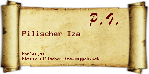 Pilischer Iza névjegykártya